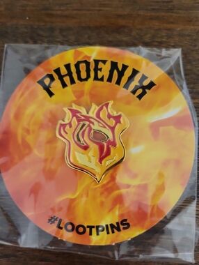 Phoenix Flame Enamel Pin - Yellow & Red